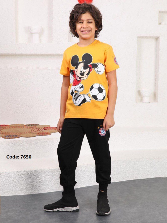 تصویر شماره 3 از ست دو تیکه تیشرت و شلوار میکی ماوس فوتبالیست