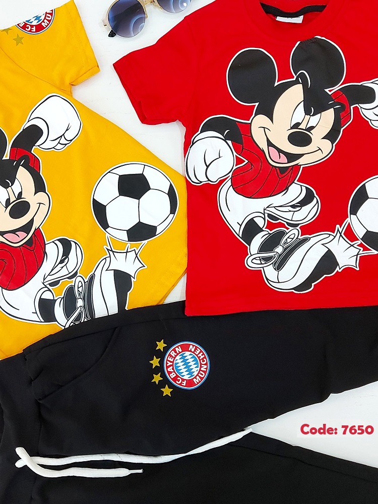 تصویر شماره 4 از ست دو تیکه تیشرت و شلوار میکی ماوس فوتبالیست