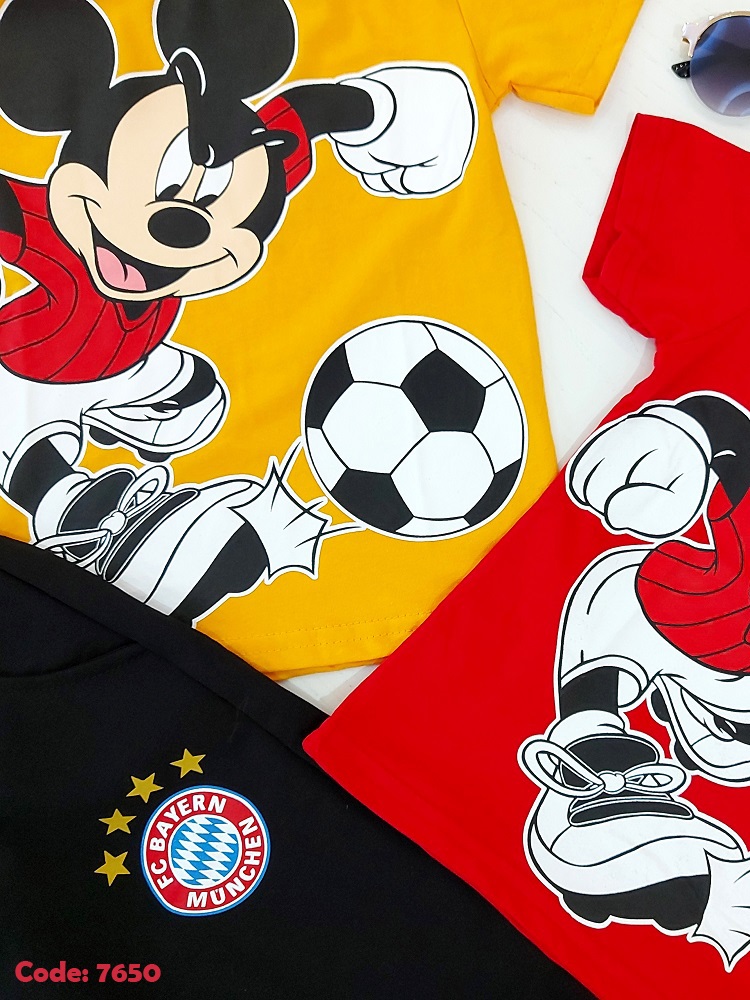 تصویر شماره 1 از ست دو تیکه تیشرت و شلوار میکی ماوس فوتبالیست
