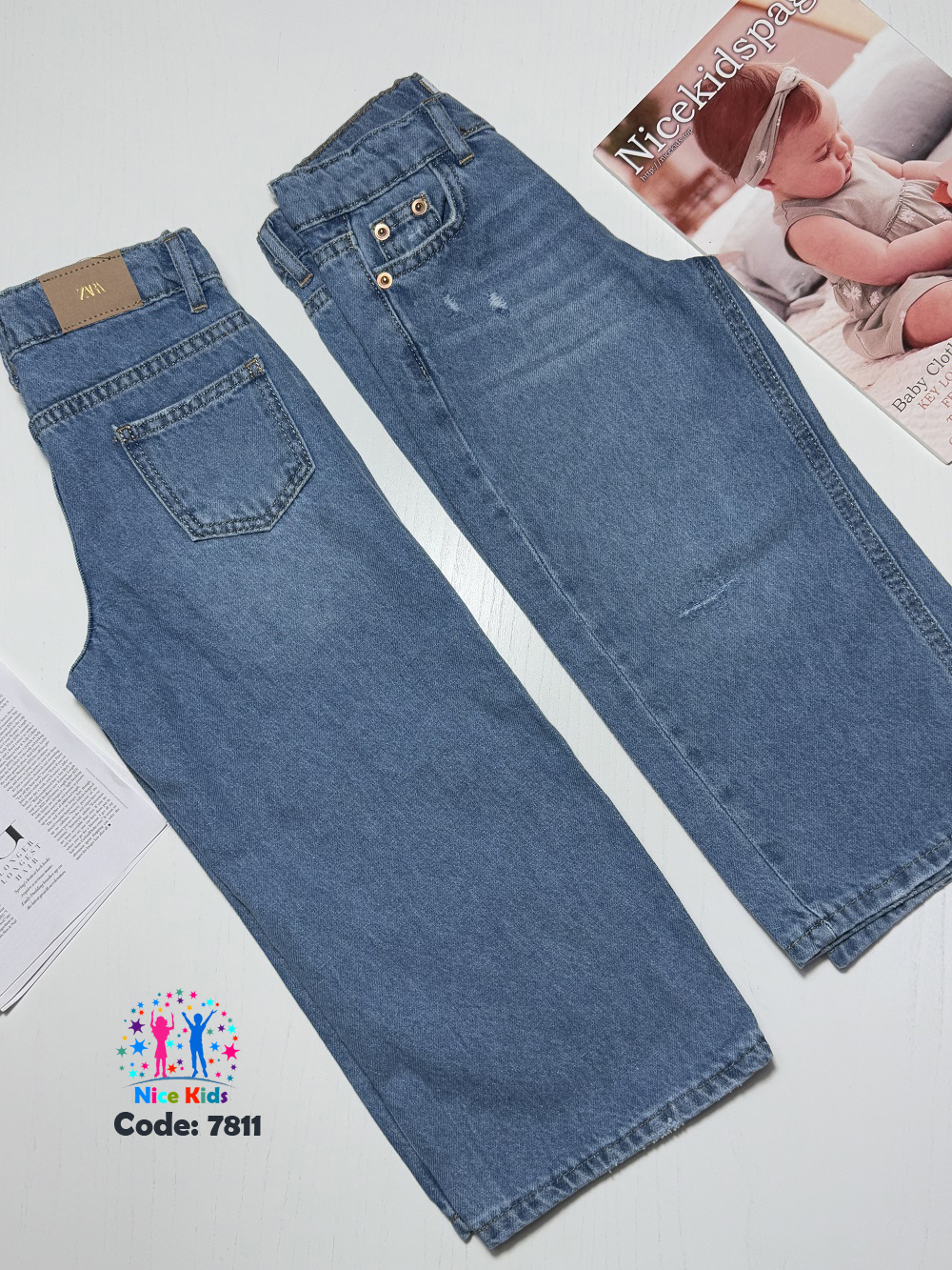 تصویر شماره 8 مربوط به شلوار بگ دخترانه ZARA با کد 7811