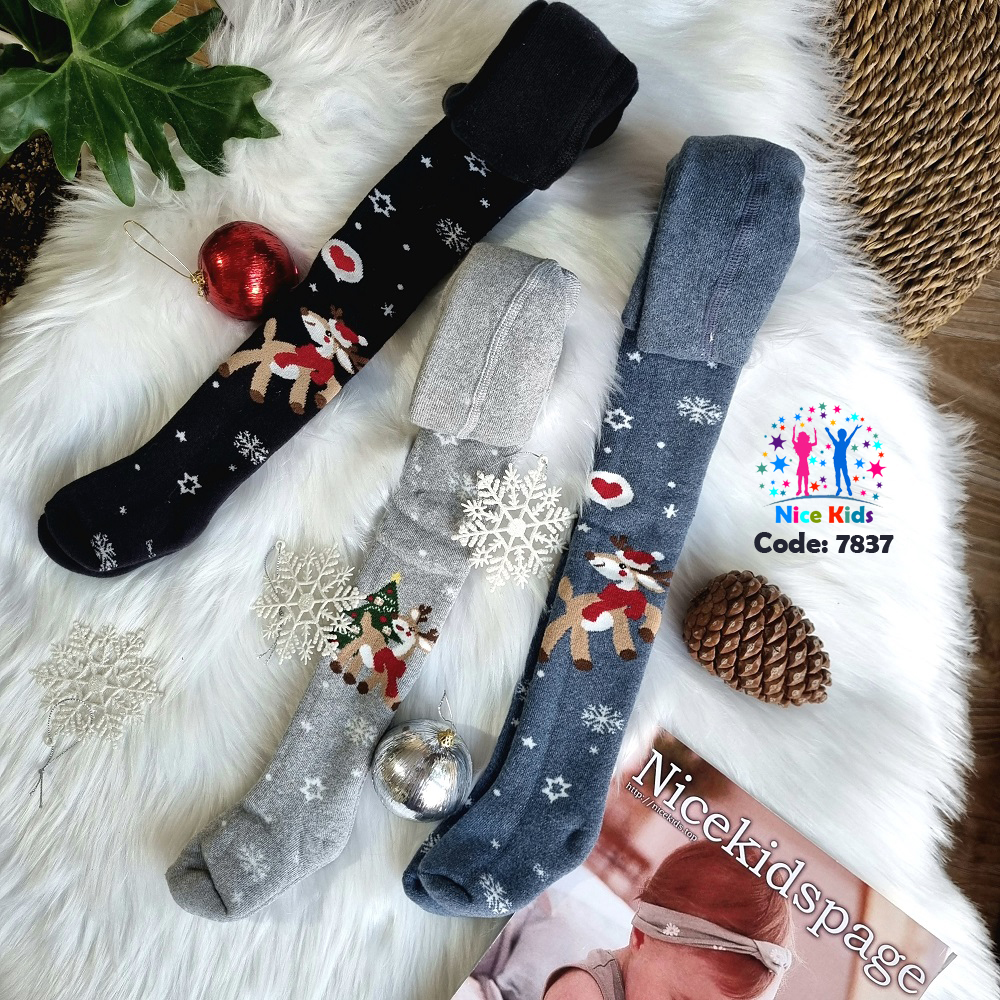 تصویر شماره 5 مربوط به جورابشلواری طرح دار کریسمسی گوزن با کد 7837