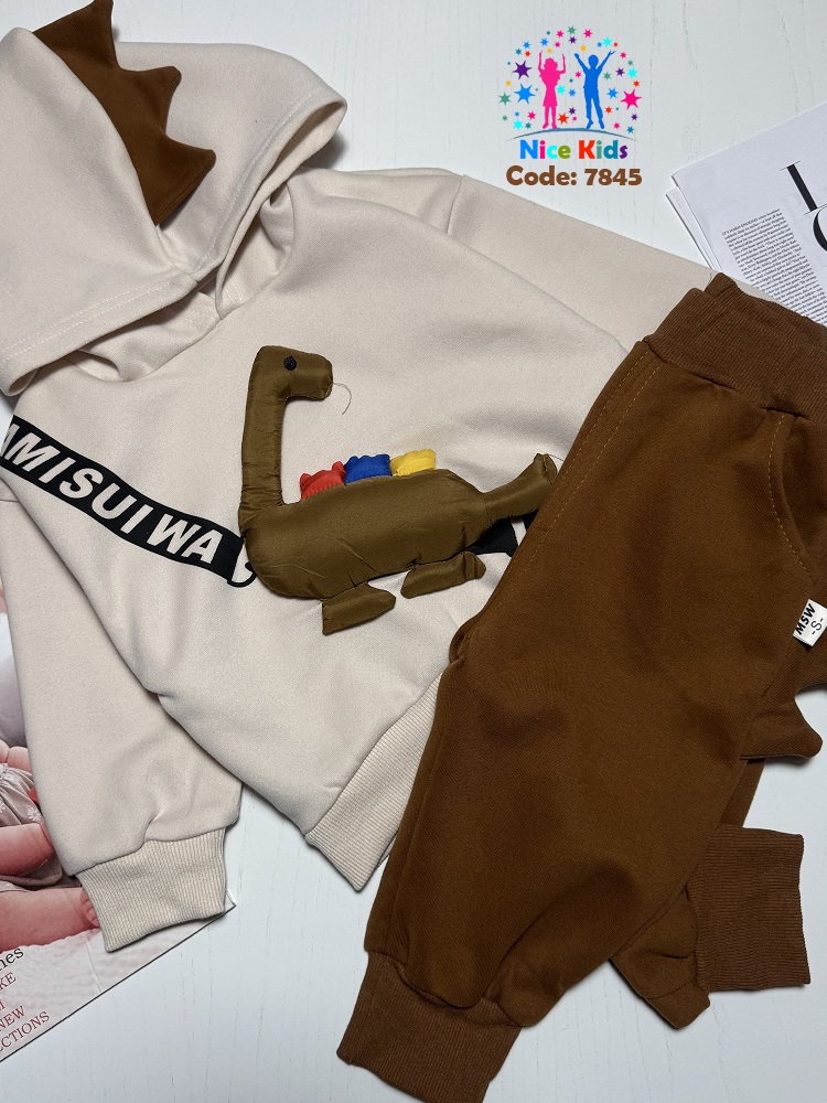 تصویر شماره 4 از ست دوتیکه هودی شلوار داینو