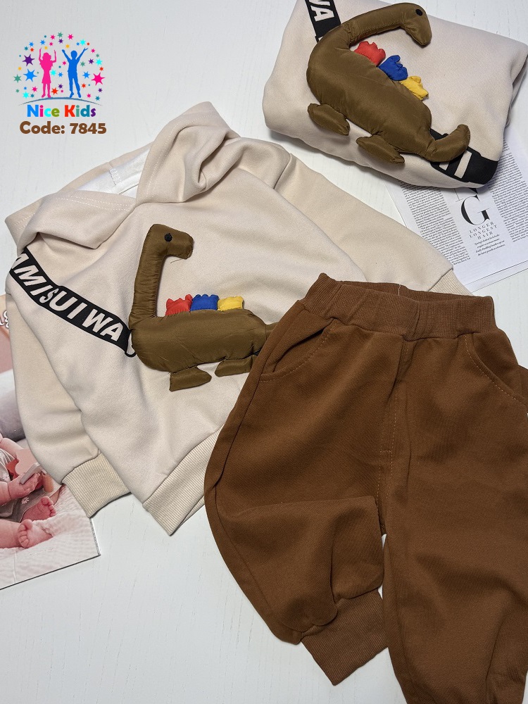 تصویر شماره 5 از ست دوتیکه هودی شلوار داینو