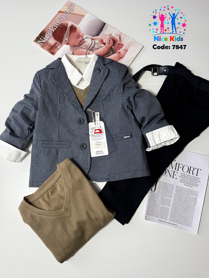 تصویر شماره 1 از کت و شلوار مجلسی پسرانه ترک (ست 5 تیکه)