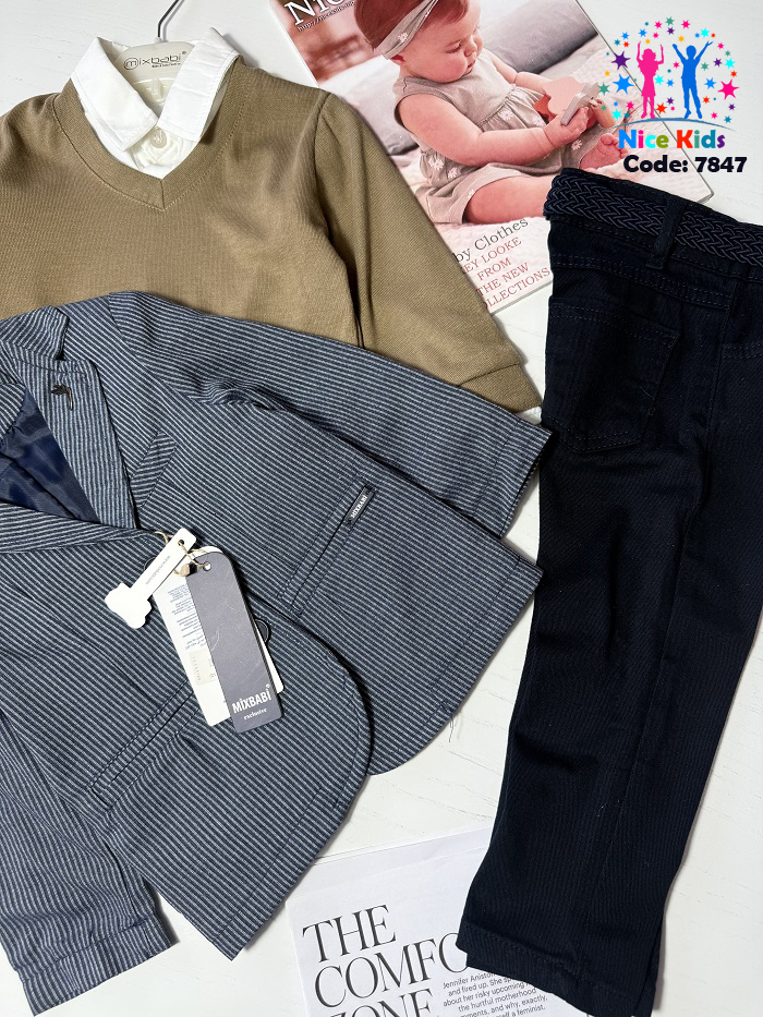 تصویر شماره 5 از کت و شلوار مجلسی پسرانه ترک (ست 5 تیکه)