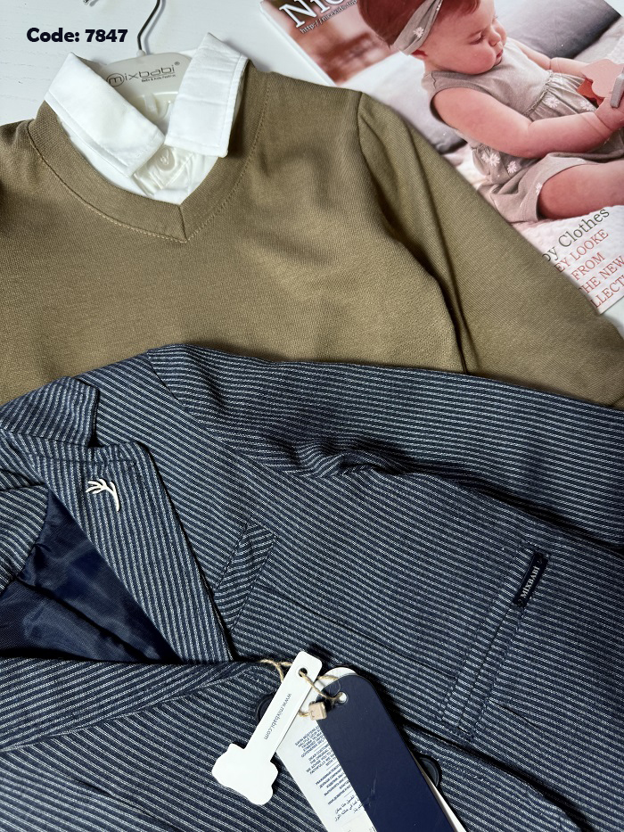 تصویر شماره 6 از کت و شلوار مجلسی پسرانه ترک (ست 5 تیکه)