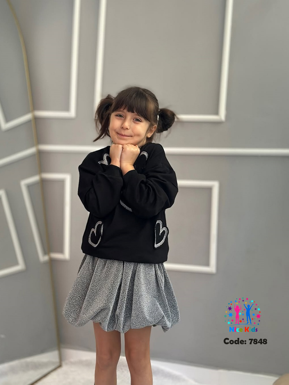 تصویر شماره 6 از ست بلوز و دامن دخترانه ترک