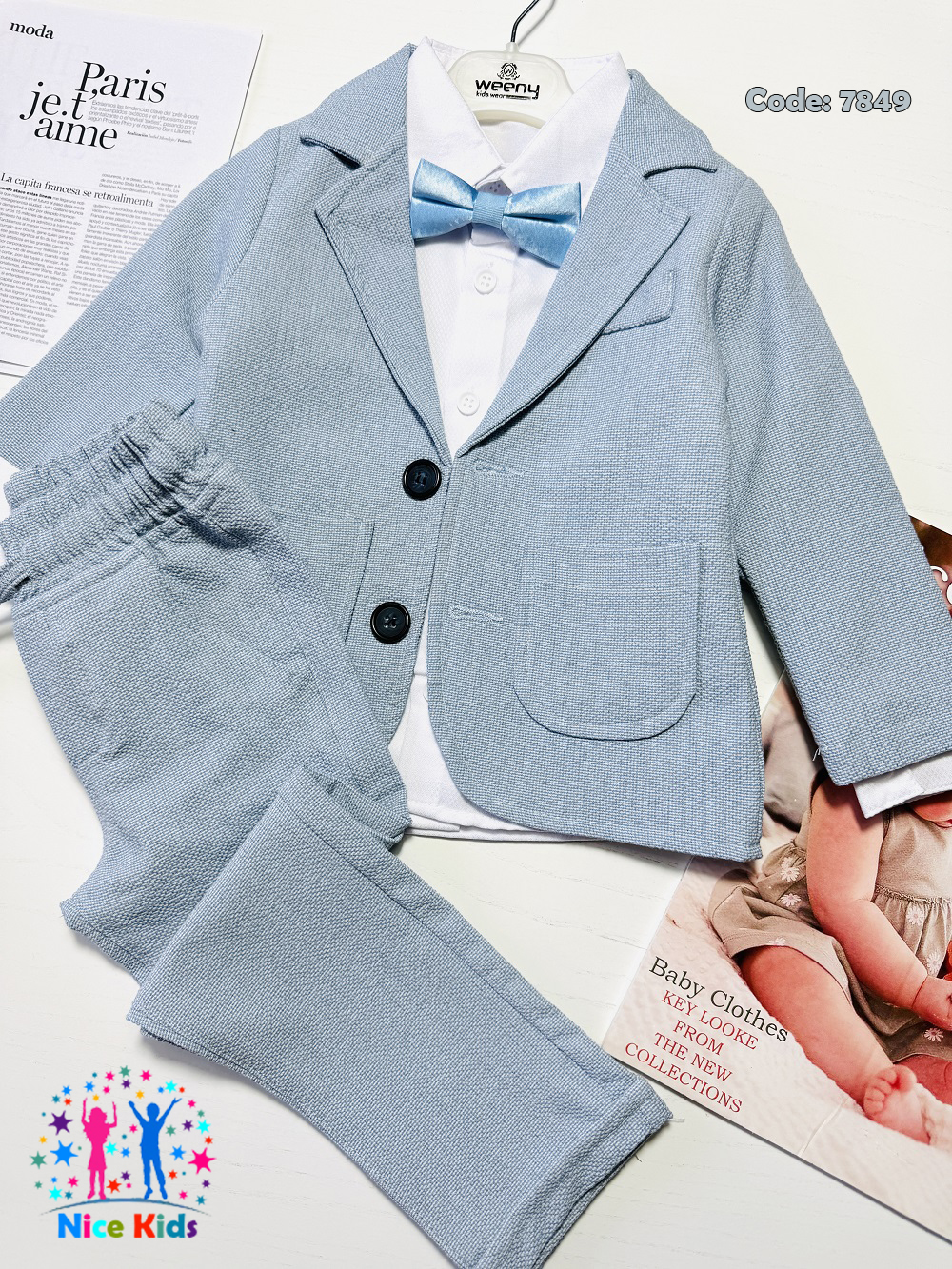 تصویر شماره 1 از کت و شلوار مجلسی پسرانه ترک (ست 4 تیکه)