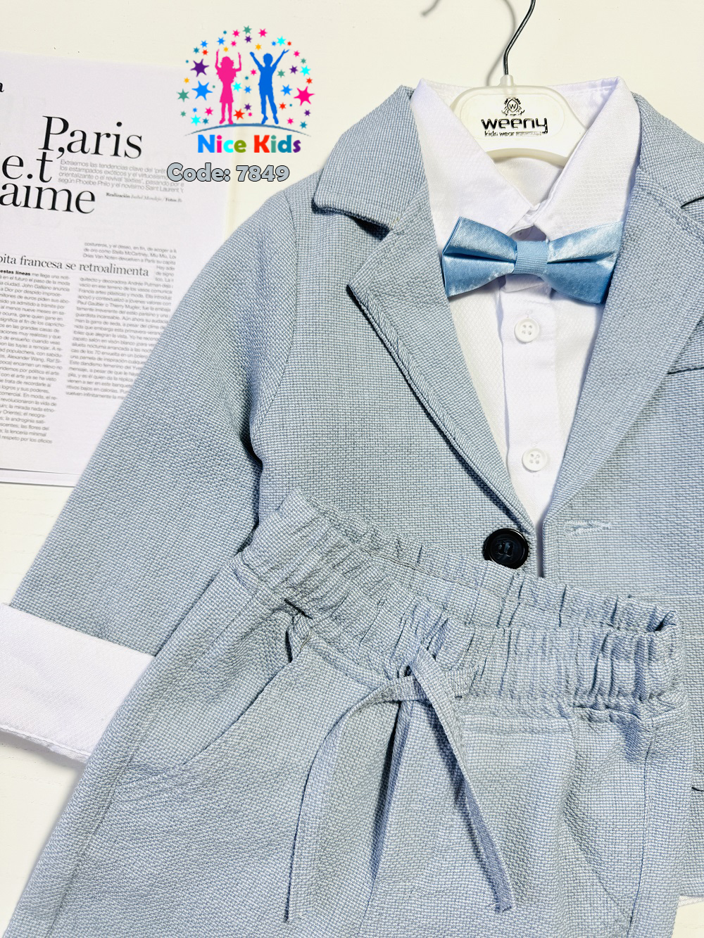 تصویر شماره 3 از کت و شلوار مجلسی پسرانه ترک (ست 4 تیکه)