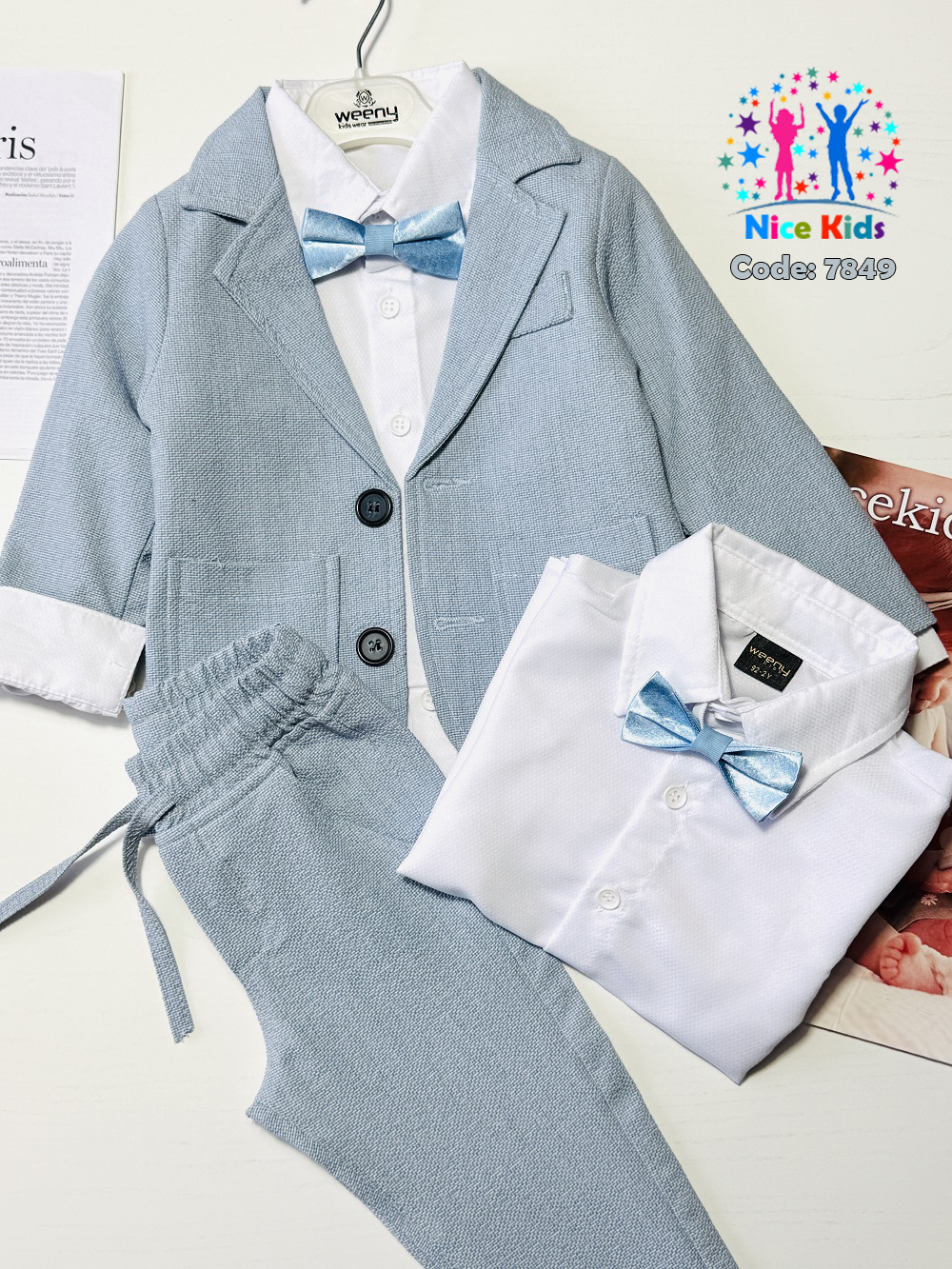 تصویر شماره 4 از کت و شلوار مجلسی پسرانه ترک (ست 4 تیکه)