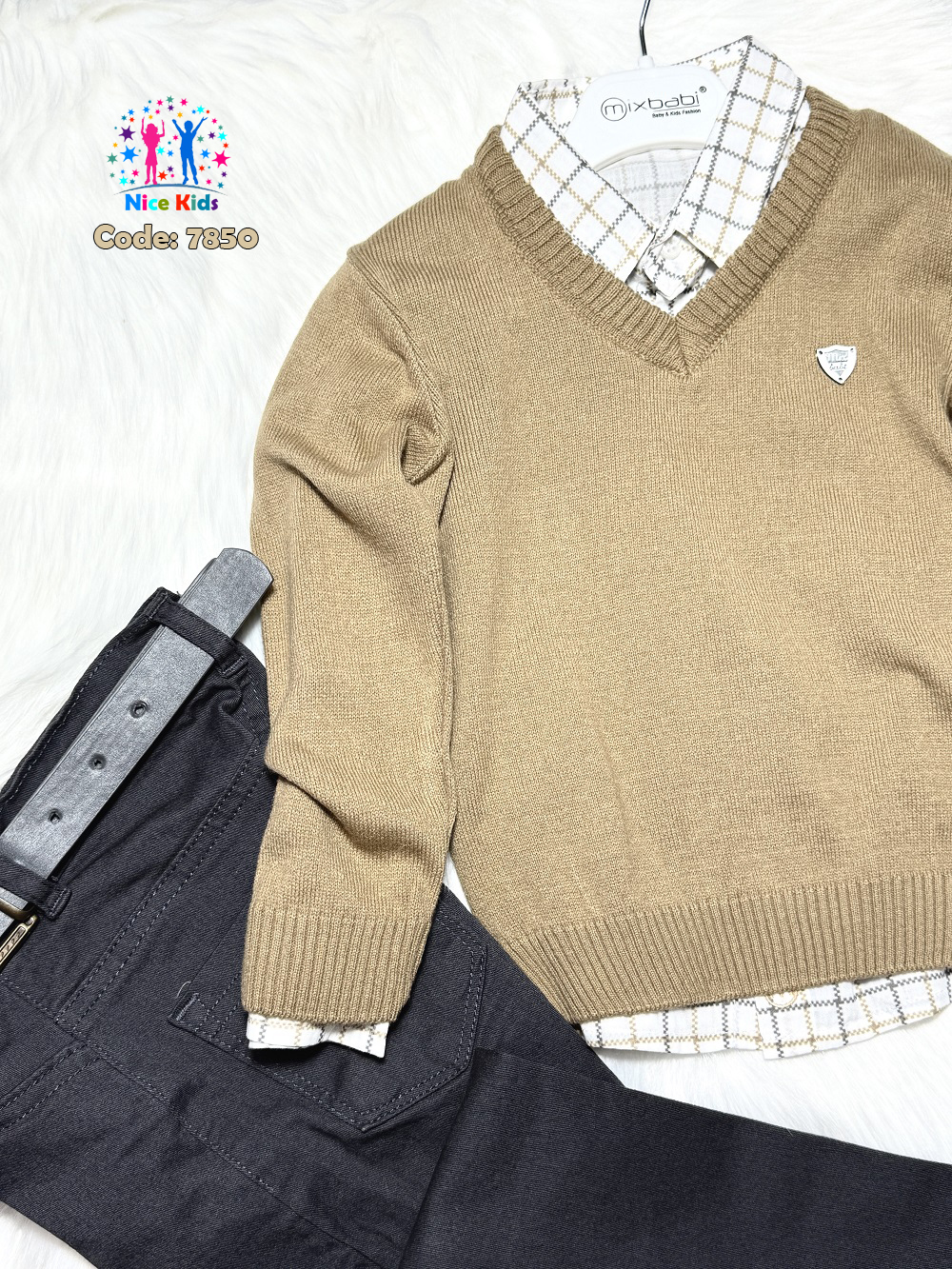 تصویر شماره 9 از ست چهار تکه بلوز شلوار و بافت مجلسی پسرانه ترک