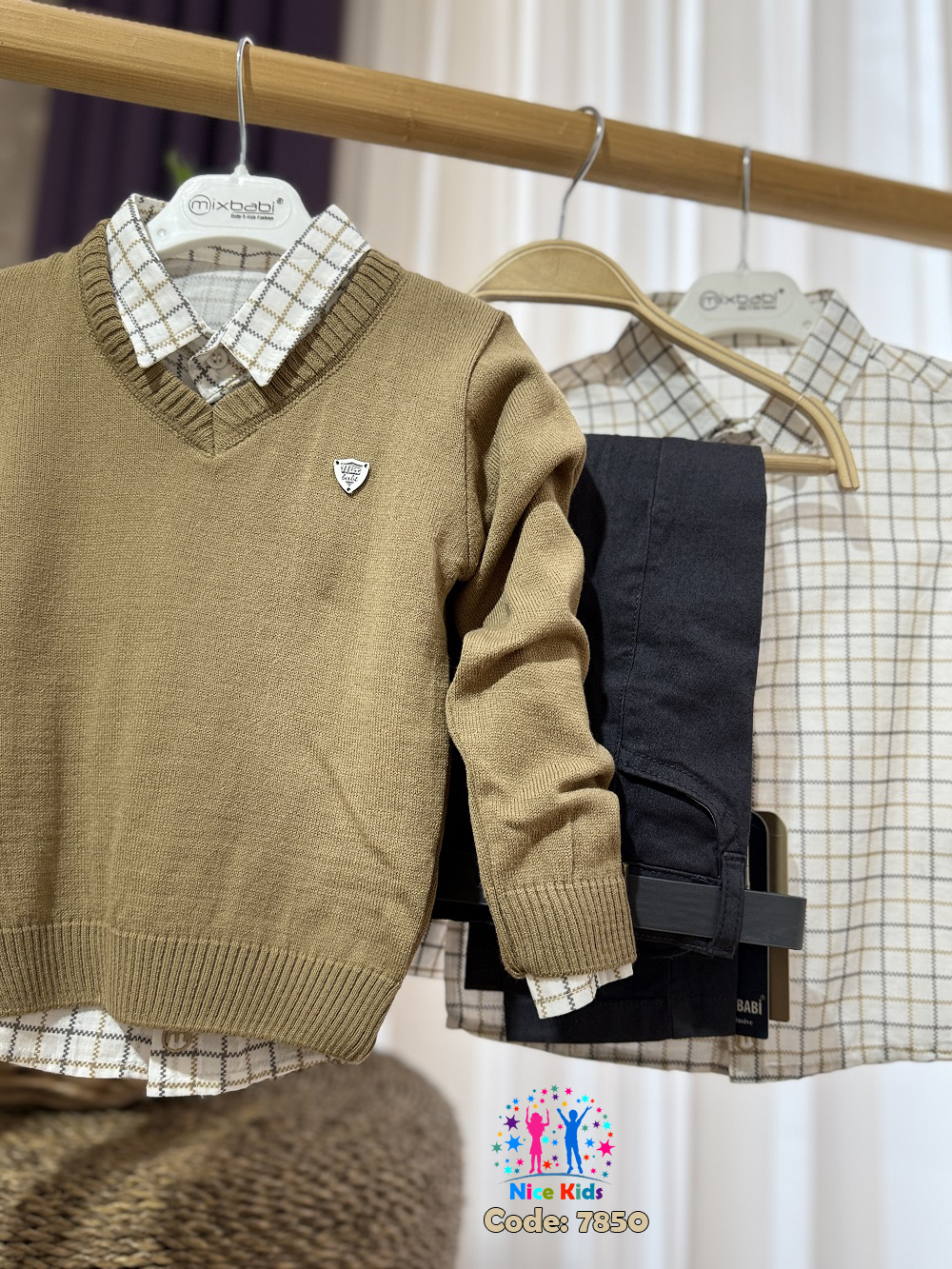 تصویر شماره 2 از ست چهار تکه بلوز شلوار و بافت مجلسی پسرانه ترک