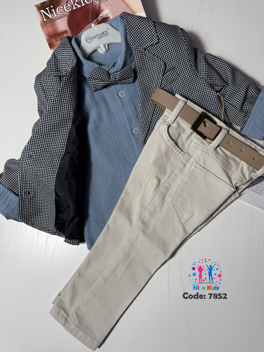 تصویر شماره 3 از کت و شلوار مجلسی پسرانه ترک (ست 5 تکه)