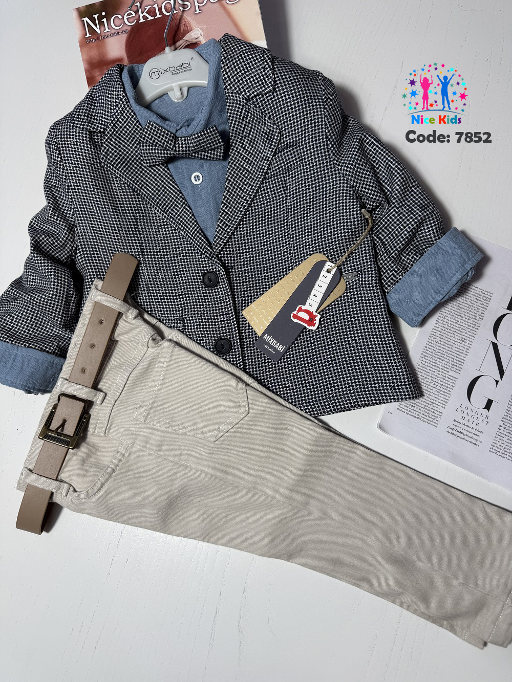 تصویر شماره 5 از کت و شلوار مجلسی پسرانه ترک (ست 5 تکه)