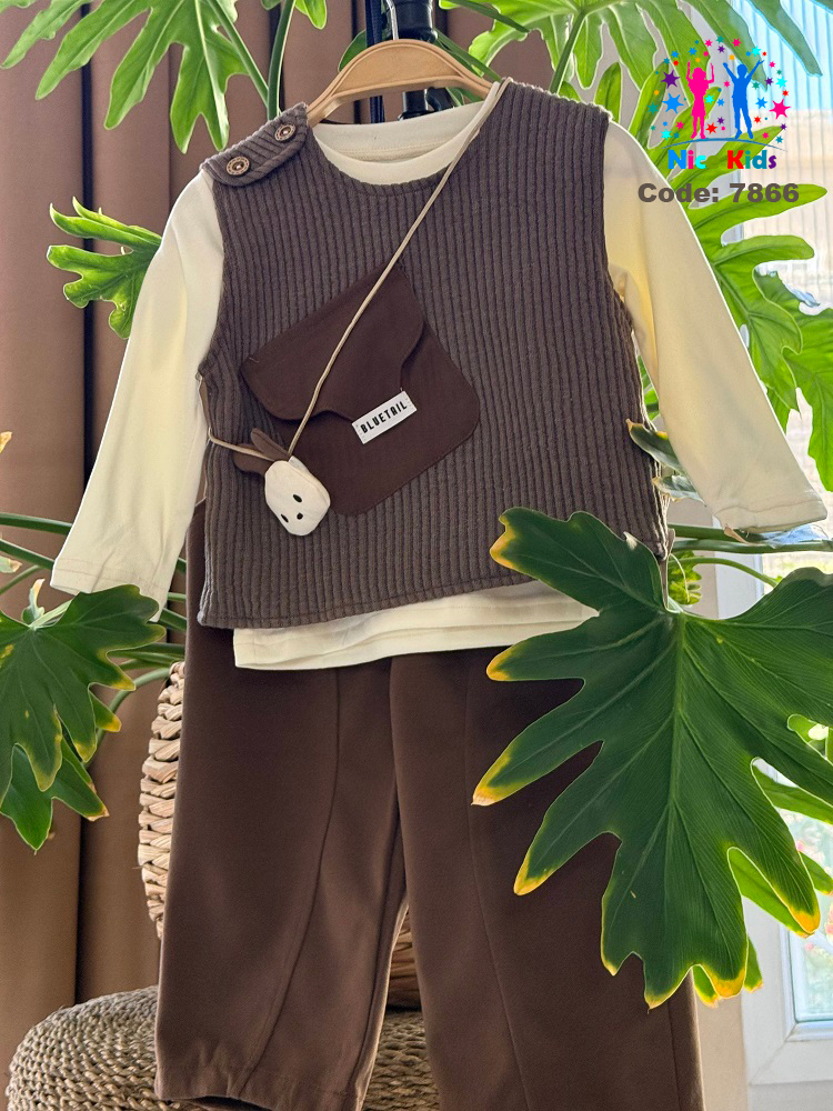 تصویر شماره 3 از ست چهارتیکه دخترانه (بلوز   شلوار   ژیله   آویز خرگوشی)